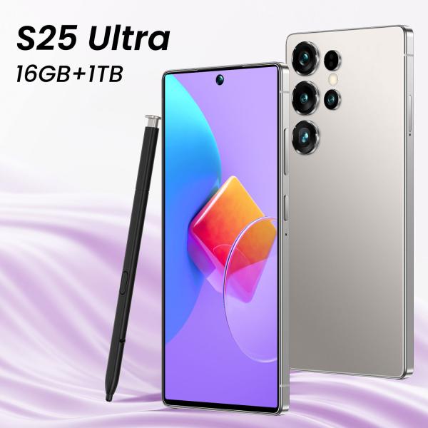 2025 Ultra 5G Smartphone S25 Android 7.3 Inch HD Screen 108MP Rear Camera 16+1TB Gaming Phone Deca Core CPU Hot Sale Spanish