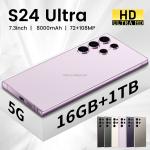 High Quality Original S24 Ultra Phone 7.3 Inch HD Screen Dual SIM Android 13 5G 16GB+1TB 108MP Rear Camera Spanish Operating
