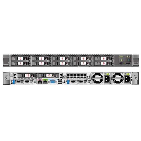 Easy Deployment 1U 2-Socket Rack Server FusionServer 1288H V7 4LFF Intel Xeon Gold 6448Y 2*2000W 1288H V7