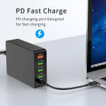 2022 Hot Sale 5 Ports QC3.0+PD Fast Charging Dock Station Charger Stand QC3.0 Fast Phone Charger for Mobile Phone