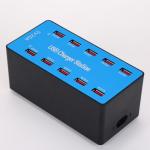 High Quality 100W Multi-Port Smart USB Charger 5v 2.4a CE Rohs FCC Approved 10-Port Mobile Phone & USB Charging Station