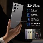 Europe's Best Seller S24 Ultra Android 14 Smartphone 7.3 Inch 108MP 120W Deca Core  16GB+1TB Dual Sim 4G5G Unlocked Mobile
