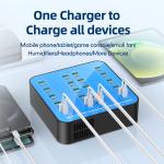 Powerful 400W USB C Charger Newest 40 Port Fast Charging Charger Station for Mobile Phone & Laptop & PD Charger Devices 20W