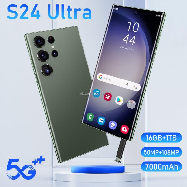 Wholesale Original Android13 S24 ultra Unlocked Mobilephone Smartphone 16+1TB Mobile Phone Cell Phone Dual Card 5G Phones