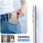 2024 New Hot Selling S24 Ultra Smartphone 7.3 Inch Android 14 16GB+1TB Face Unlock Global Version 3G 4G 5G Spanish 100W Mobile