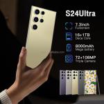 High Quality New S24 Ultra Android 14 5G Unlocked Cell Phone 7.3 Inch HD LED 16GB+1TB Dual Sim Hot Sale 4G/5G Smart Mobile Phone