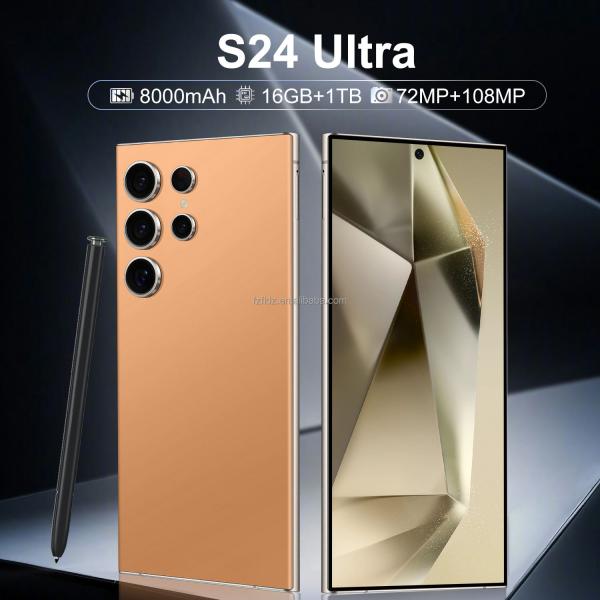 New Original 16GB+1TB 5G Dual SIM S24 Ultra Smartphone 72+108MP Mobile Phone with HD Screen Resolution and 100W Quick Charge