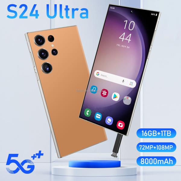 2024 S24 Ultra Android 14 Smartphone 7.3 Inch 16GB+1024GB Dual SIM 72+108MP HD Camera 5G Decacore CPU New 5G Mobile Phone