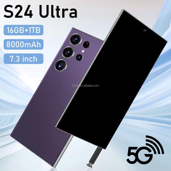 2024 S24 Ultra Android 14 Smartphone 7.3 Inch 16GB+1024GB Dual SIM 72+108MP HD Camera 5G Decacore CPU New 5G Mobile Phone