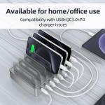 USB Charging Station 72W 6 Port USB C Charger with 45W PD Fast USB Multi Port Charger Dock for iPhone 16/15/14/13 iPad Tablets